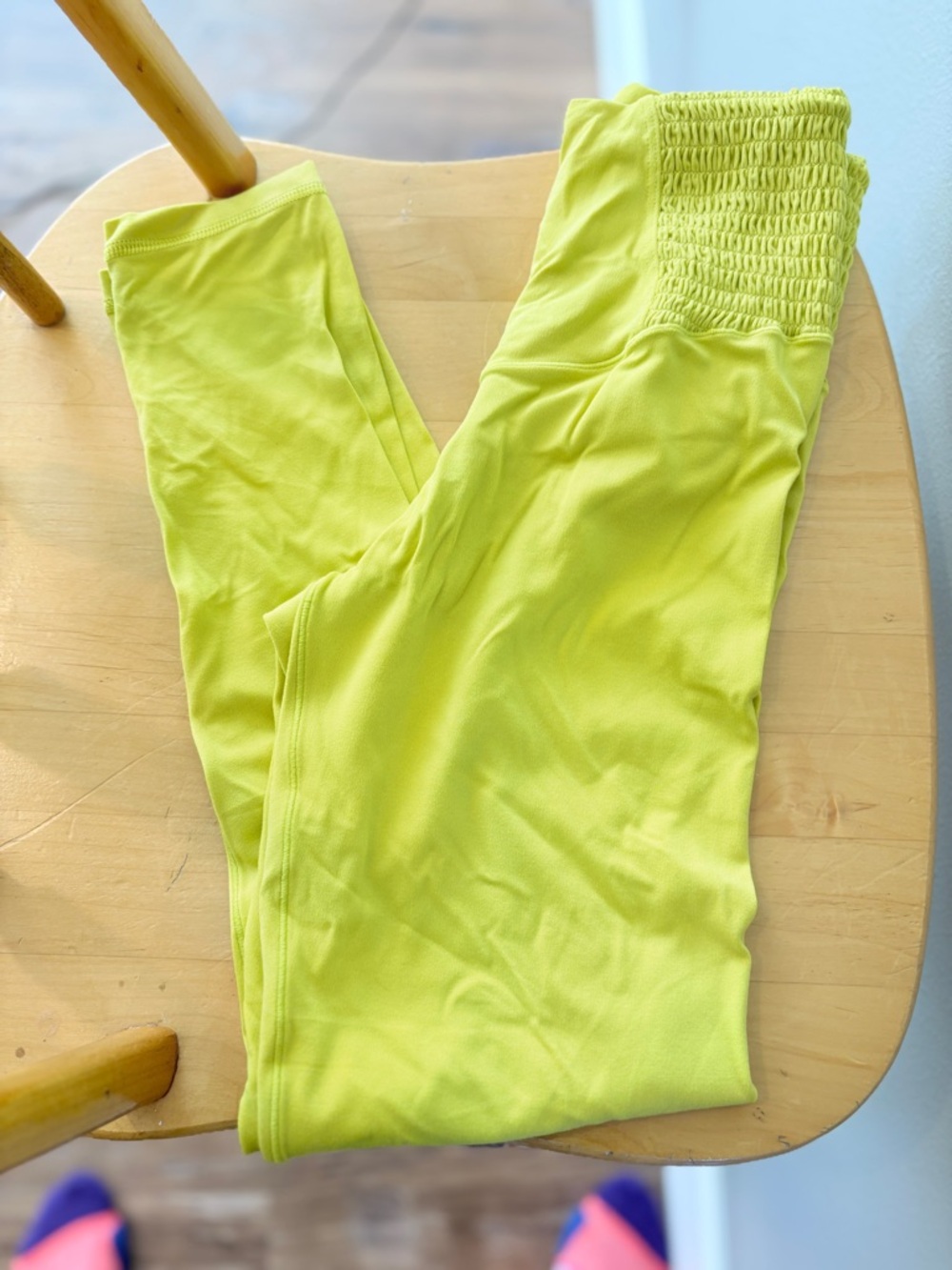 Aerie Offline Real Me High-Rise 7/8 Leggings in Lemon Yellow